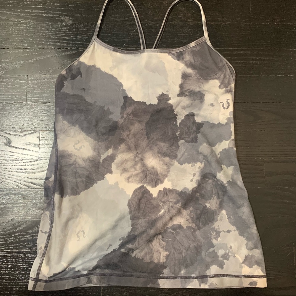 Grey and White Tie Dye Tank
